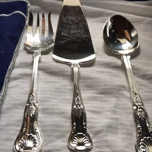Sheffield, Kings Pattern Serving Set, Silverplate